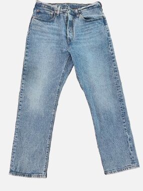 Levi's Premium 501 Men's 32 x30 Light-Blue Wash Denim Button Fly Jeans